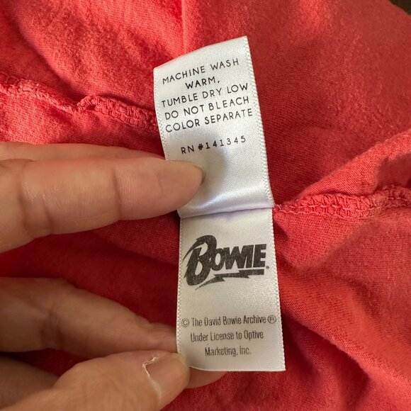 Daydreamer Bowie Ziggy Stardust Tour 72 Tank Top Crew Neck Cotton Blend Raw Edge - Picture 10 of 11
